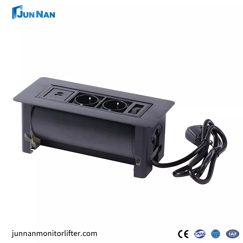 Tomada de alimentação multifuncional embutida com plugue oculto